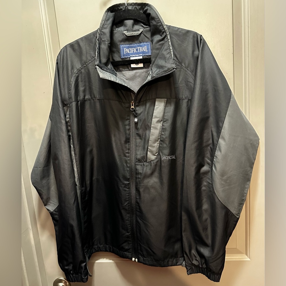 Pacific Trail Size M Packable Black/Gray Windbreaker EUC